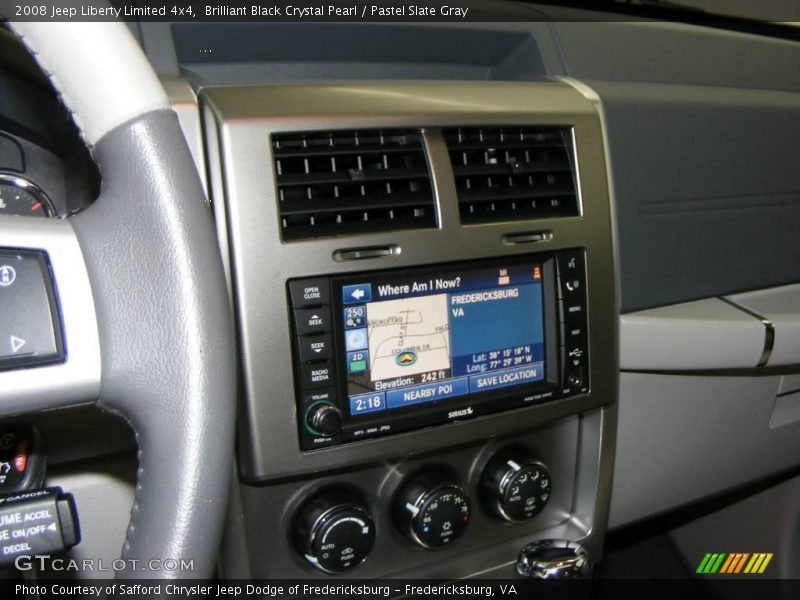 Brilliant Black Crystal Pearl / Pastel Slate Gray 2008 Jeep Liberty Limited 4x4