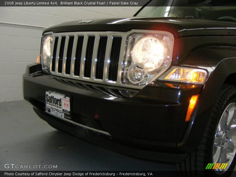 Brilliant Black Crystal Pearl / Pastel Slate Gray 2008 Jeep Liberty Limited 4x4