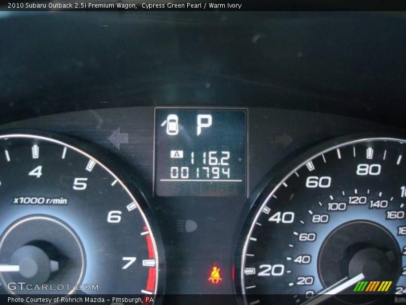 Cypress Green Pearl / Warm Ivory 2010 Subaru Outback 2.5i Premium Wagon