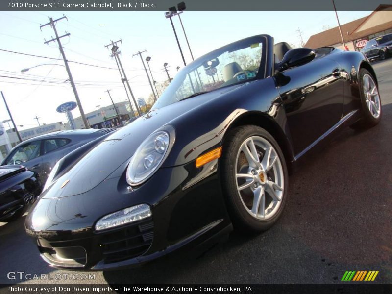 Black / Black 2010 Porsche 911 Carrera Cabriolet