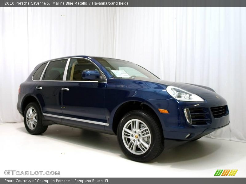 Marine Blue Metallic / Havanna/Sand Beige 2010 Porsche Cayenne S