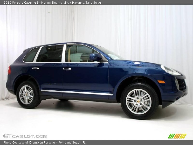 Marine Blue Metallic / Havanna/Sand Beige 2010 Porsche Cayenne S