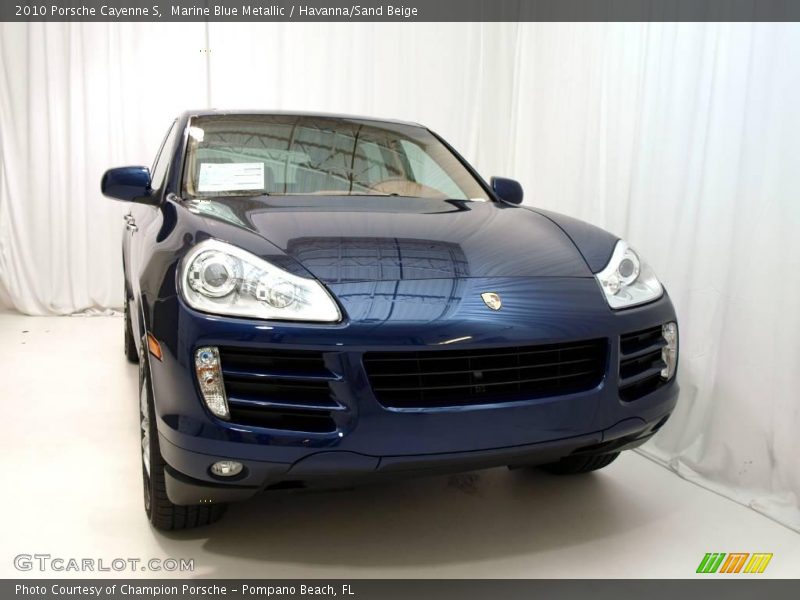 Marine Blue Metallic / Havanna/Sand Beige 2010 Porsche Cayenne S