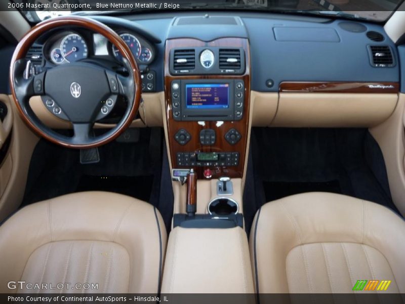 Blue Nettuno Metallic / Beige 2006 Maserati Quattroporte