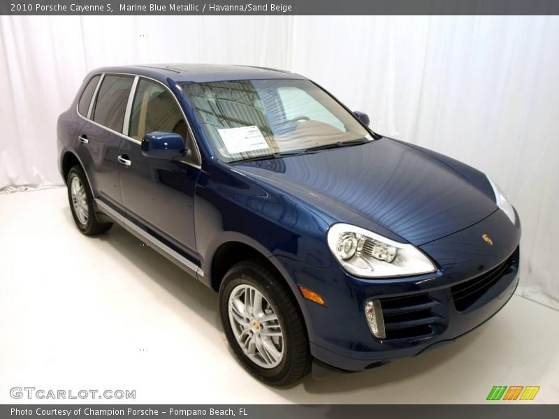 Marine Blue Metallic / Havanna/Sand Beige 2010 Porsche Cayenne S