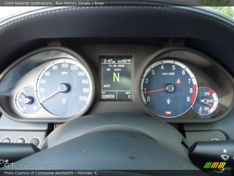 Blue Nettuno Metallic / Beige 2006 Maserati Quattroporte