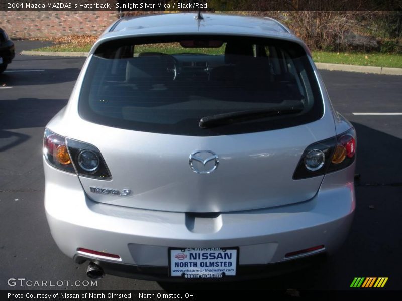 Sunlight Silver Mica / Black/Red 2004 Mazda MAZDA3 s Hatchback