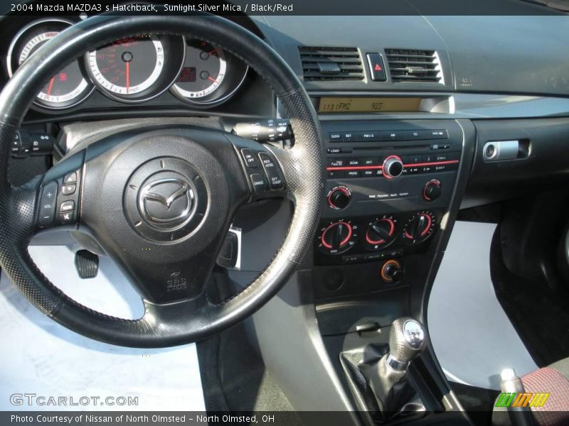 Sunlight Silver Mica / Black/Red 2004 Mazda MAZDA3 s Hatchback