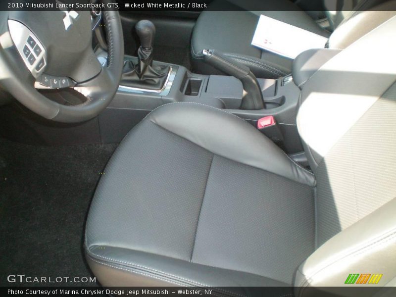 Wicked White Metallic / Black 2010 Mitsubishi Lancer Sportback GTS