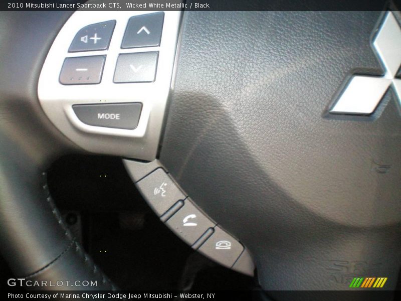 Wicked White Metallic / Black 2010 Mitsubishi Lancer Sportback GTS