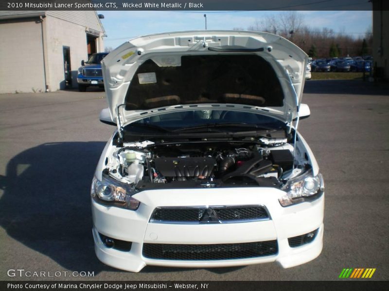 Wicked White Metallic / Black 2010 Mitsubishi Lancer Sportback GTS