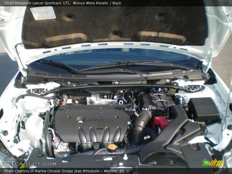 Wicked White Metallic / Black 2010 Mitsubishi Lancer Sportback GTS