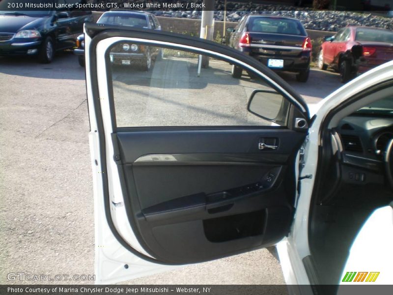 Wicked White Metallic / Black 2010 Mitsubishi Lancer Sportback GTS