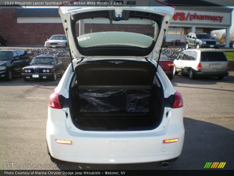 Wicked White Metallic / Black 2010 Mitsubishi Lancer Sportback GTS