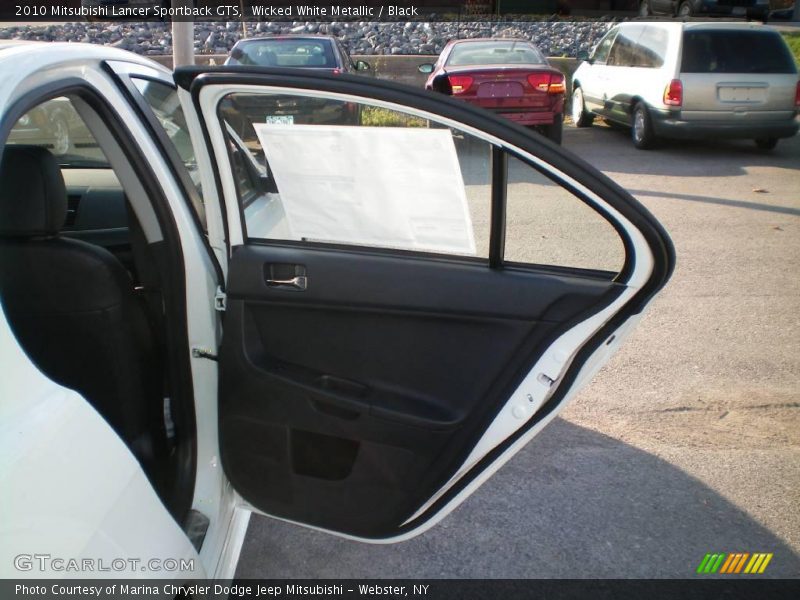 Wicked White Metallic / Black 2010 Mitsubishi Lancer Sportback GTS