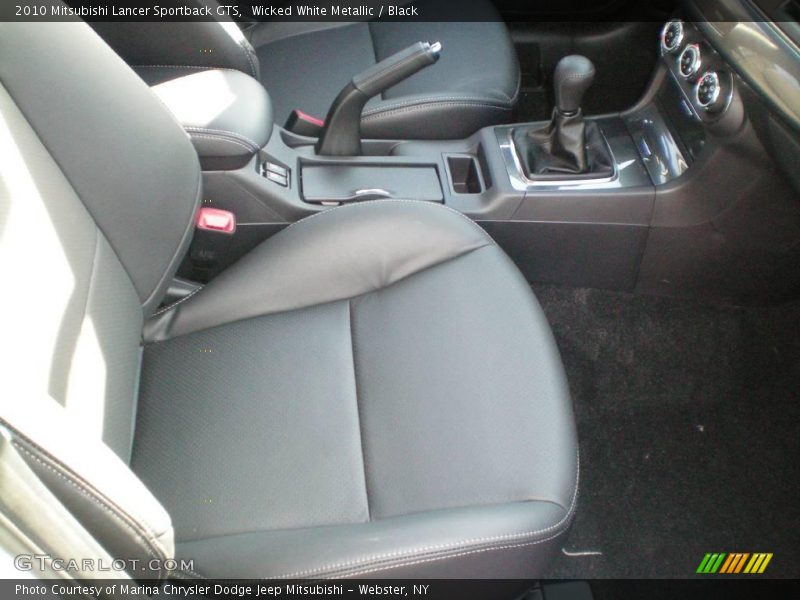 Wicked White Metallic / Black 2010 Mitsubishi Lancer Sportback GTS