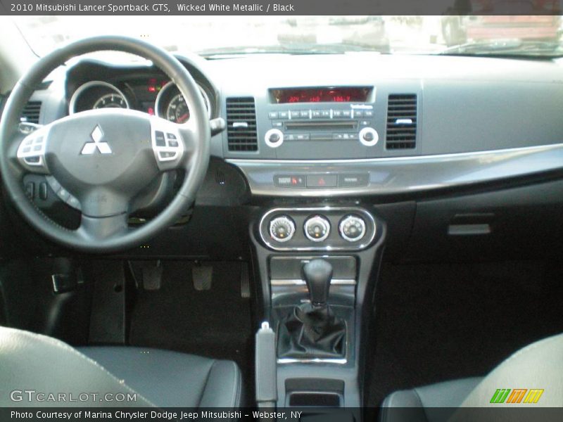 Wicked White Metallic / Black 2010 Mitsubishi Lancer Sportback GTS