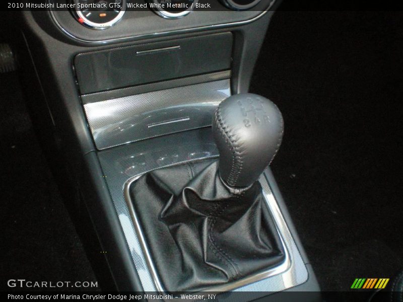 Wicked White Metallic / Black 2010 Mitsubishi Lancer Sportback GTS
