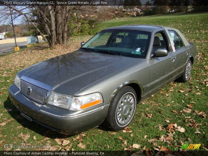 Spruce Green Metallic / Light Flint 2003 Mercury Grand Marquis GS