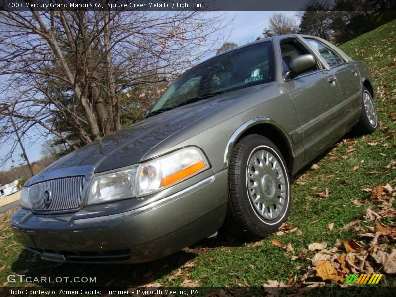 Spruce Green Metallic / Light Flint 2003 Mercury Grand Marquis GS