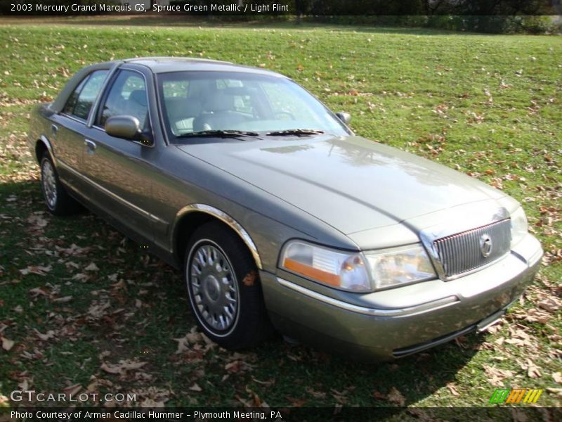 Spruce Green Metallic / Light Flint 2003 Mercury Grand Marquis GS