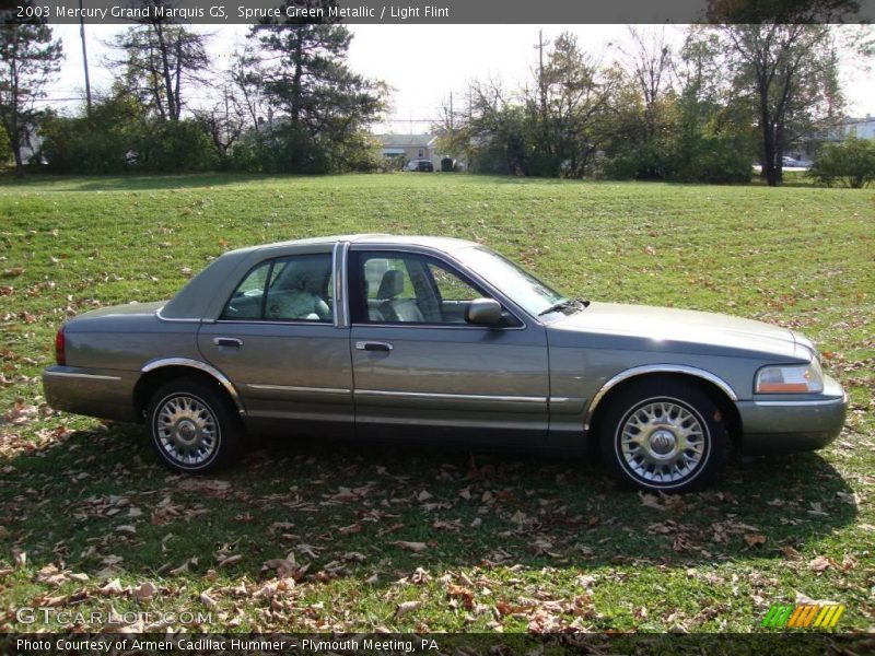 Spruce Green Metallic / Light Flint 2003 Mercury Grand Marquis GS