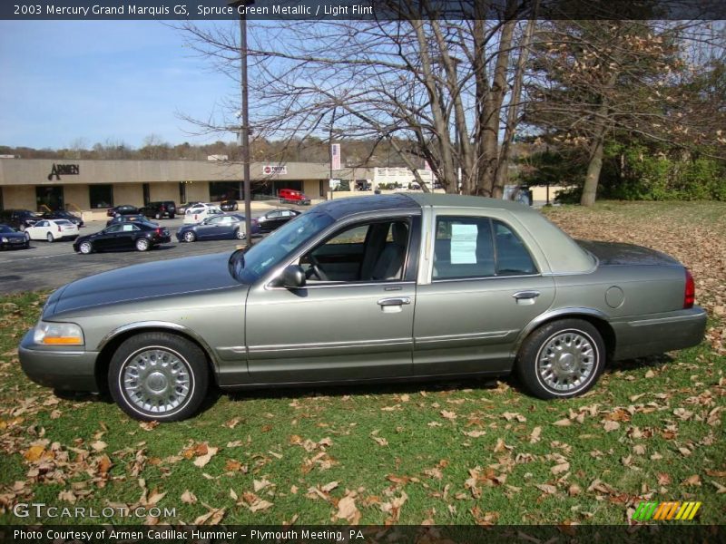 Spruce Green Metallic / Light Flint 2003 Mercury Grand Marquis GS