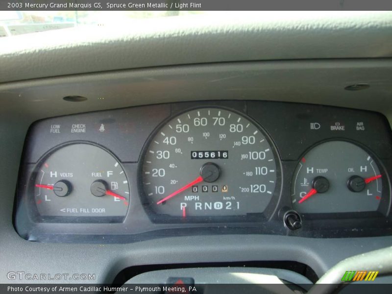 Spruce Green Metallic / Light Flint 2003 Mercury Grand Marquis GS