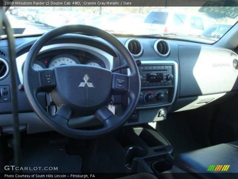 Granite Gray Metallic / Slate 2008 Mitsubishi Raider LS Double Cab 4WD