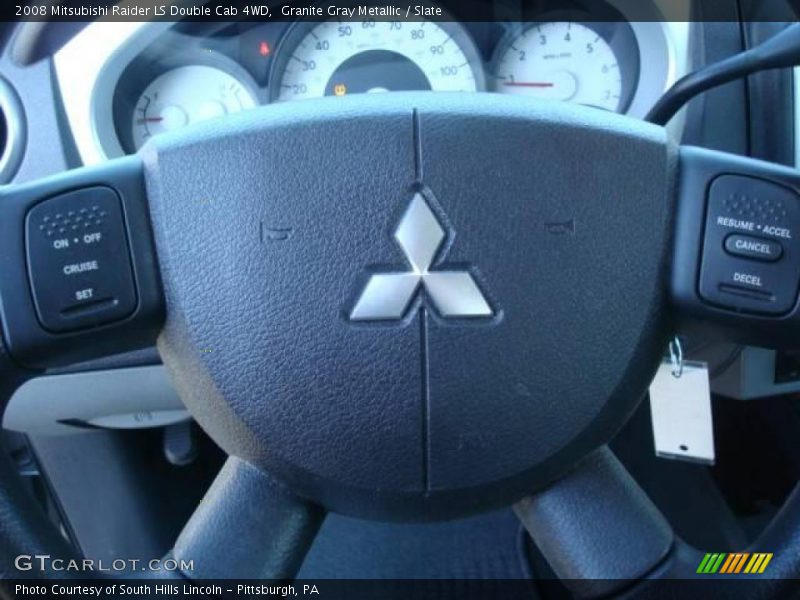 Granite Gray Metallic / Slate 2008 Mitsubishi Raider LS Double Cab 4WD