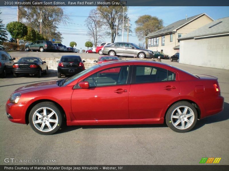 Rave Red Pearl / Medium Gray 2010 Mitsubishi Galant Sport Edition