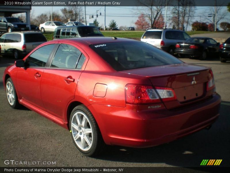 Rave Red Pearl / Medium Gray 2010 Mitsubishi Galant Sport Edition