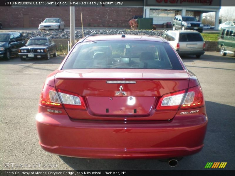 Rave Red Pearl / Medium Gray 2010 Mitsubishi Galant Sport Edition