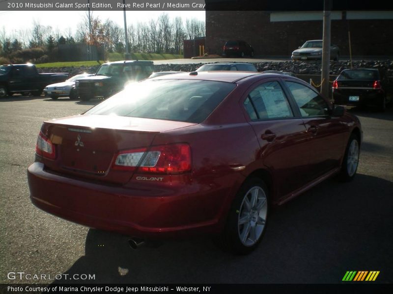 Rave Red Pearl / Medium Gray 2010 Mitsubishi Galant Sport Edition