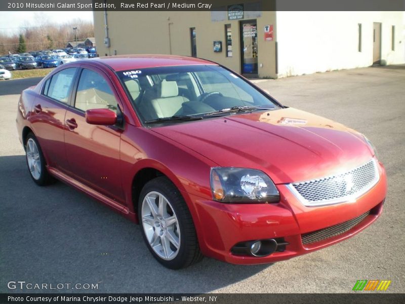Rave Red Pearl / Medium Gray 2010 Mitsubishi Galant Sport Edition
