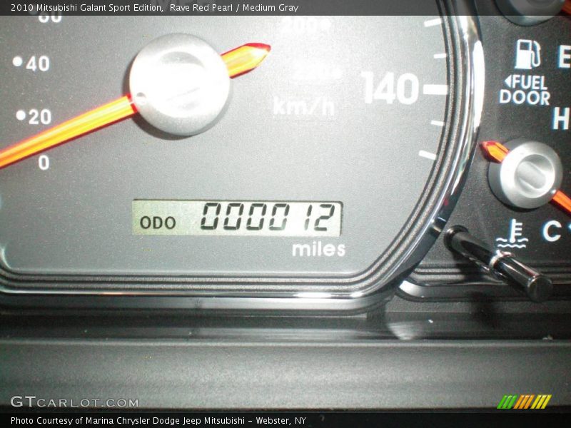Rave Red Pearl / Medium Gray 2010 Mitsubishi Galant Sport Edition