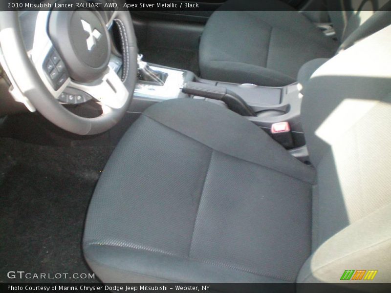 Apex Silver Metallic / Black 2010 Mitsubishi Lancer RALLIART AWD