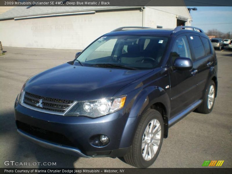 Deep Blue Metallic / Black 2009 Mitsubishi Outlander SE 4WD