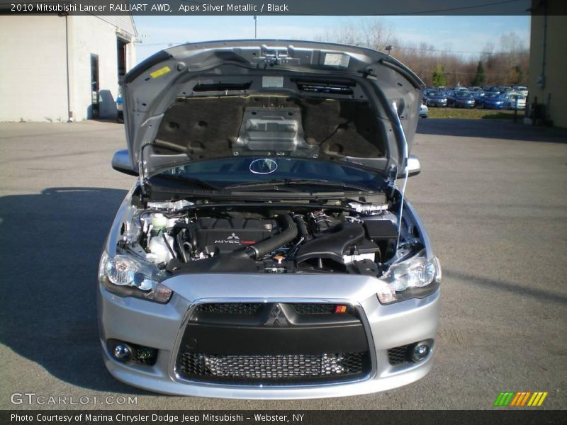 Apex Silver Metallic / Black 2010 Mitsubishi Lancer RALLIART AWD