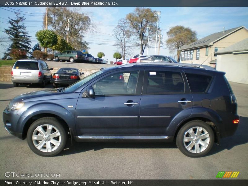 Deep Blue Metallic / Black 2009 Mitsubishi Outlander SE 4WD