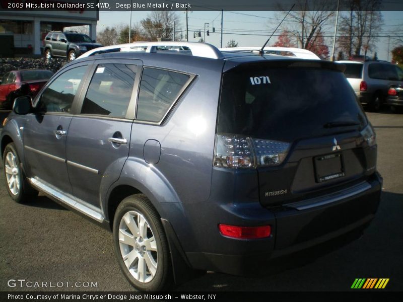 Deep Blue Metallic / Black 2009 Mitsubishi Outlander SE 4WD