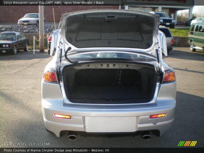 Apex Silver Metallic / Black 2010 Mitsubishi Lancer RALLIART AWD