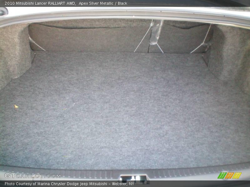 Apex Silver Metallic / Black 2010 Mitsubishi Lancer RALLIART AWD