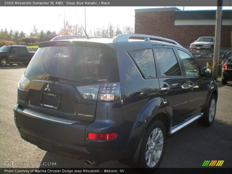 Deep Blue Metallic / Black 2009 Mitsubishi Outlander SE 4WD