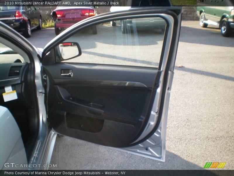 Apex Silver Metallic / Black 2010 Mitsubishi Lancer RALLIART AWD