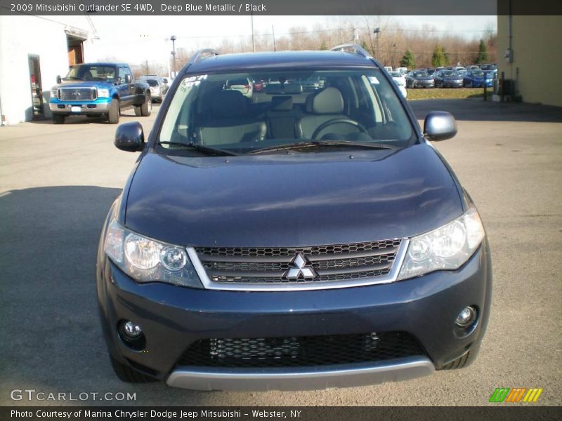 Deep Blue Metallic / Black 2009 Mitsubishi Outlander SE 4WD