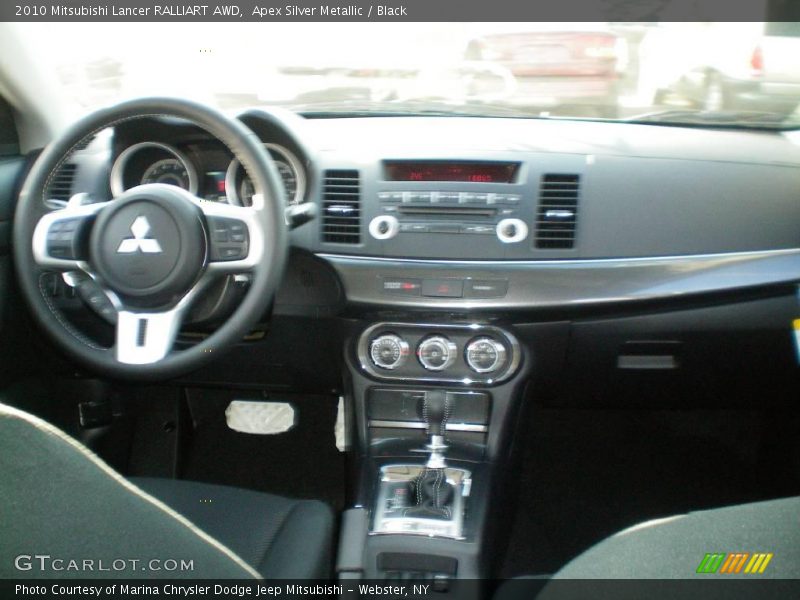 Apex Silver Metallic / Black 2010 Mitsubishi Lancer RALLIART AWD