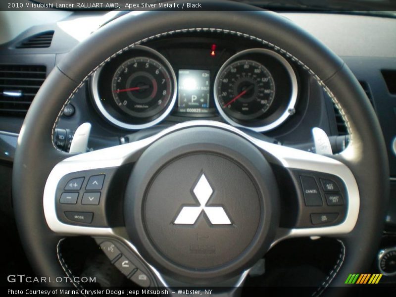 Apex Silver Metallic / Black 2010 Mitsubishi Lancer RALLIART AWD
