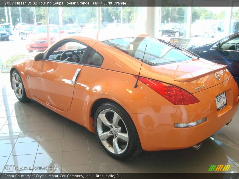 Solar Orange Pearl / Burnt Orange 2007 Nissan 350Z Touring Coupe