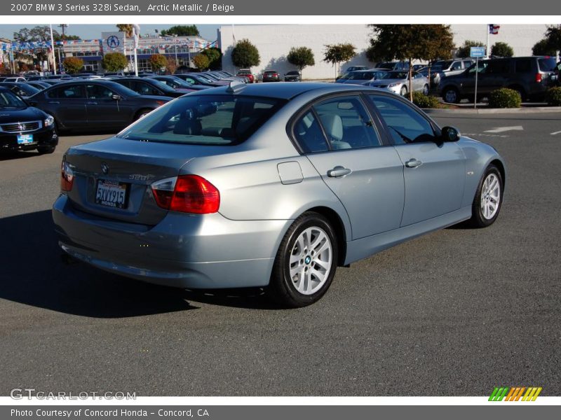 Arctic Metallic / Beige 2007 BMW 3 Series 328i Sedan